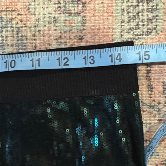 Thalia Sodi Dark Green Sequin Pencil Skirt - Picture 3 of 4